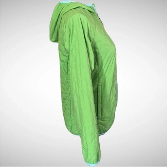 THE NORTH FACE Girls Green Quilted Hooded Jacket‎ | EUC - Picture 3 of 8